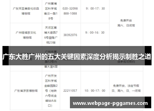 广东大胜广州的五大关键因素深度分析揭示制胜之道