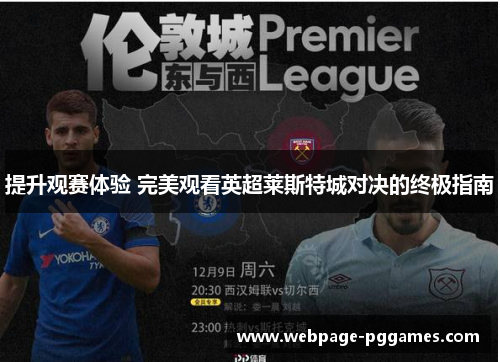 提升观赛体验 完美观看英超莱斯特城对决的终极指南 提升观赛体验 完美观看英超莱斯特城对决的终极指南